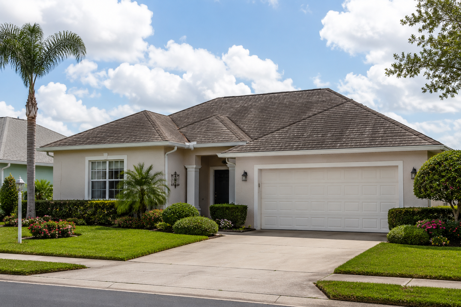Worn roof before replacement — The Villages, FL